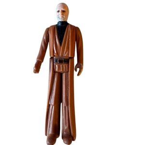 Vintage Star Wars Ben Kenobi Action Figure 1977 Kenner Obi-Wan Brown Cloak 3.75"